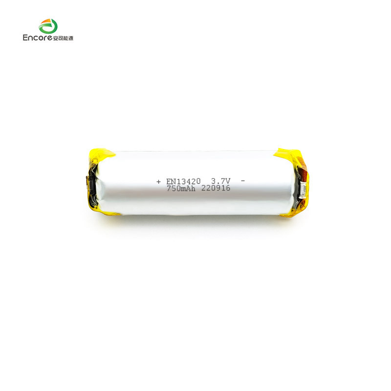 13420 bateria cilíndrica 750mAh 3.7v lipo