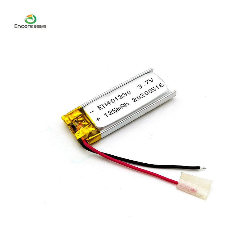 Bateria lipo para dispositivos portáteis inteligentes de 3,7 v 125 mah