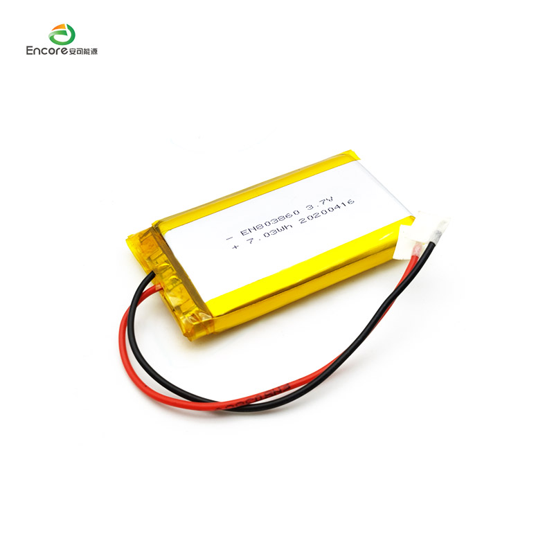 Bateria de polímero de lítio de 3,7 v 2000 mah