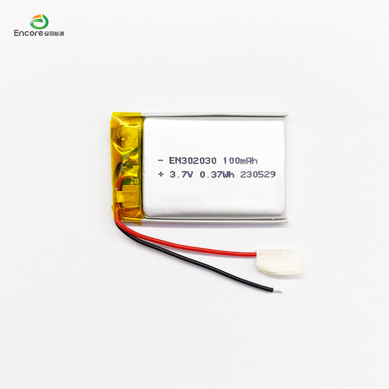 Bateria recarregável de 3,7V 100mAh